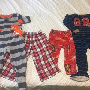Boys 2T Flannel Pajama Lot